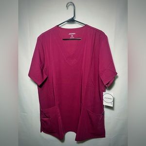 NWT Jockey wine colored Scrub top 2x